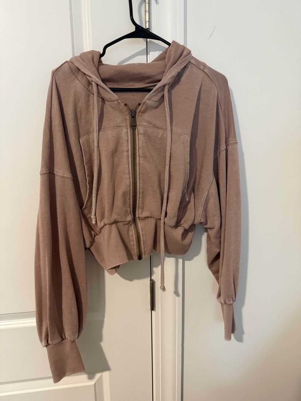 Free People Cropped Zip Hoodie
